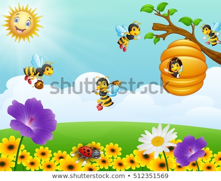 [[stock_photo]]: Bees Flying Around Beehive