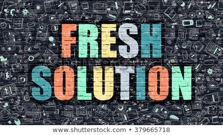 Foto stock: Fresh Solution In Multicolor Doodle Design