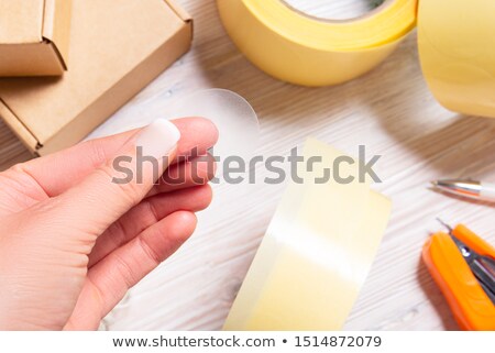 [[stock_photo]]: Craft Paper Box With White Sticker