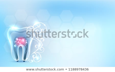 Foto stock: Beautiful Clean Artistic Transparent Tooth Background