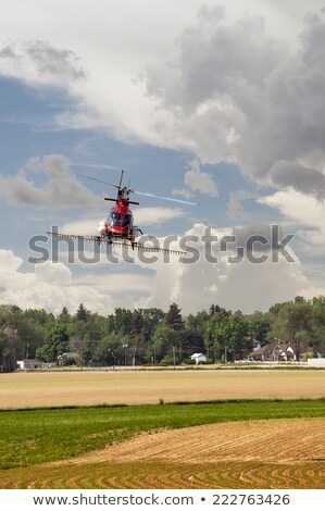 Helicopter Spraying Crops In Colorado Usa Stock foto © rCarner