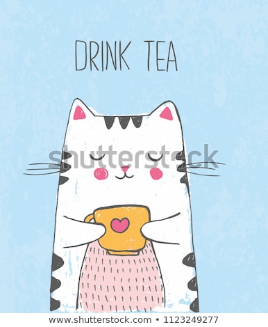 Foto d'archivio: Steaming Warm Drink With Doodles