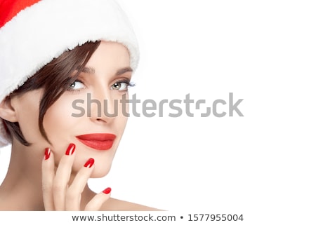 Stock fotó: Fashion Beauty Make Up With Matching Lips And Nails