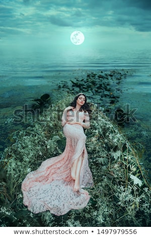 Foto stock: Beautiful Gothic Woman Lying