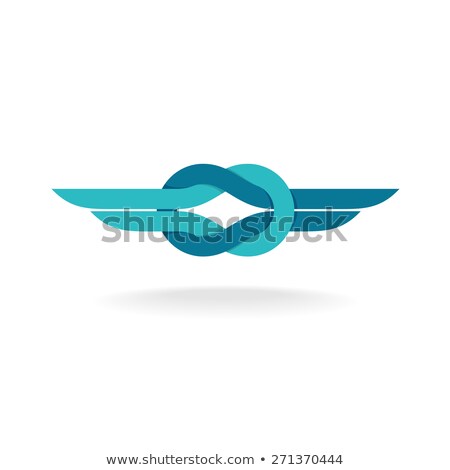 Stockfoto: Flat Icon For Colored Rope Knot