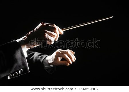 Stock fotó: Hands Of A Music Conductor With A Baton