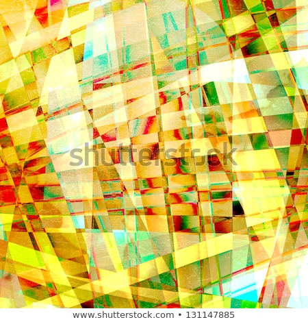 Stok fotoğraf: Abstract Old Chaotic Pattern With Colorful Translucent Curved Li