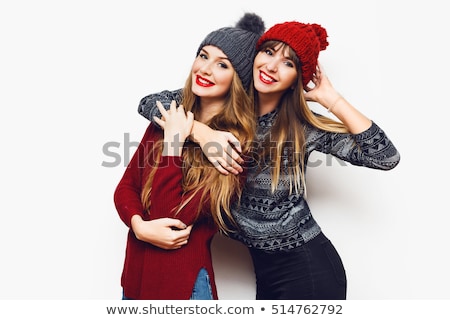 Stock photo: Two Young Woman Enjoying A Winter Night Out