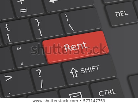 Foto d'archivio: A 3d Illustration Of The Word Rent Written On The Keyboard