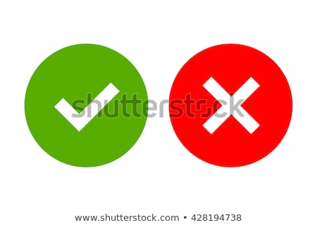 Foto stock: Ok And Error Signs