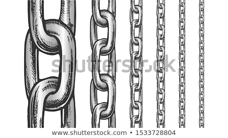 Stockfoto: Chain And Links Seamless Pattern In Different Scale Vector