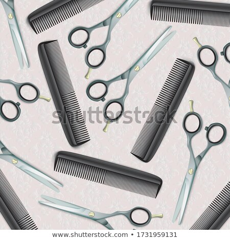 Stock photo: Scissors Combs Noble Classic Ornaments