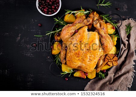 Stock fotó: Oven Baked Whole Chicken