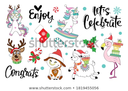 [[stock_photo]]: Holiday Background With Cute Santa Decoration