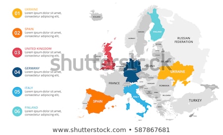 Stock photo: Map Of Europe With Belgium