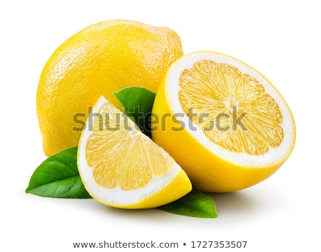 Stockfoto: Fresh Lemons On White Background