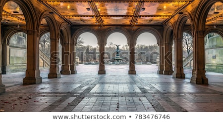 Stockfoto: Central Park Bethesda Terrace Stairs New York