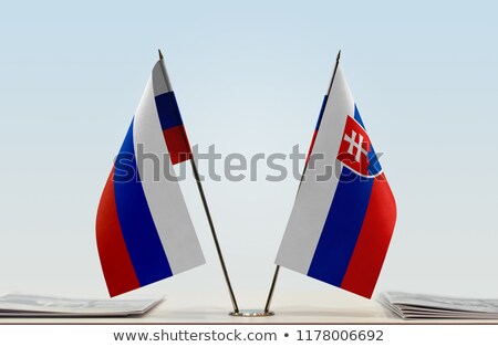 Stock fotó: Russia And Slovakia - Miniature Flags