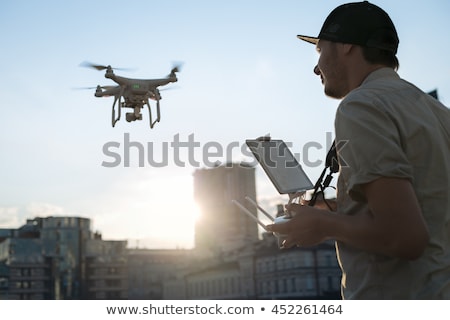 Zdjęcia stock: Drone Flying For Aerial Photography Or Video Shooting