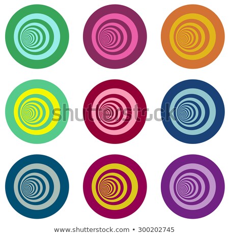 Stock photo: Multiple Vortex With Concentric Stripes In Different Colors Over