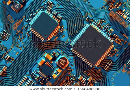 Stok fotoğraf: Circuit Board With Processors