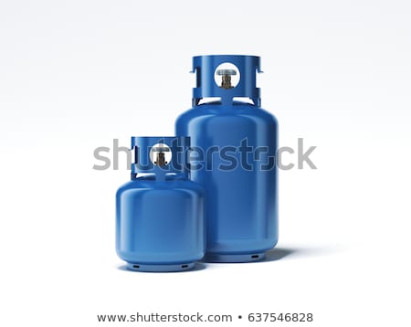 ストックフォト: Two Types Of Gas Bottles Isolated On White Background 3d Rendering