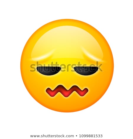 Stock photo: A Smiley Face With Frustrated Expressions Confounded Emoji Icon Design Vector Illustration