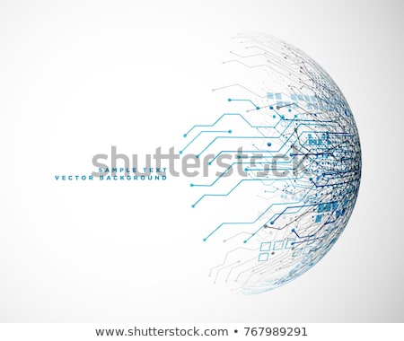 ストックフォト: Digital Circuit Wire Mesh Background