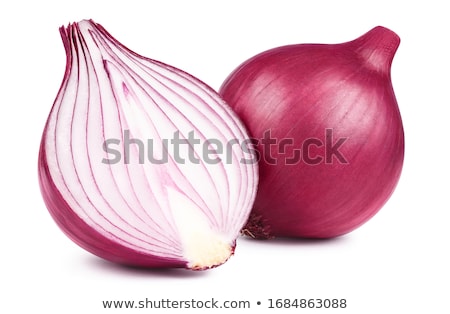 Stock fotó: Red Purple Onion Slice Paths