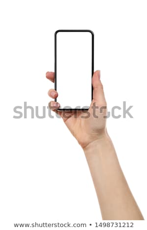 Foto stock: Human Hand Holding Cellphone