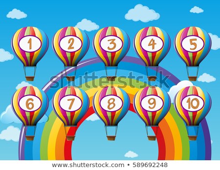 Stok fotoğraf: Balloon Number Eight On Sky