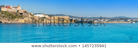 Сток-фото: Ibiza Eivissa Castle And Skyline In Balearics