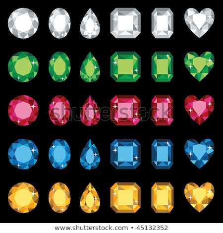 Stock fotó: Red Diamond Jewel Heart