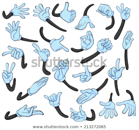 Stockfoto: Cartoon Hand - Punch - Vector Illustration