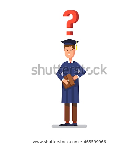 Foto stock: Confused Senior Male Graduate Thinking