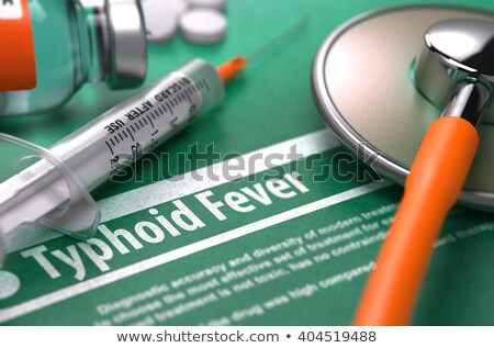 Foto stock: Diagnosis - Typhoid Fever Medical Concept 3d Render