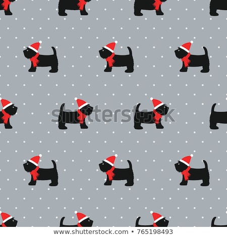 Stok fotoğraf: Chinese New Year Dog Polka Dots Illustration