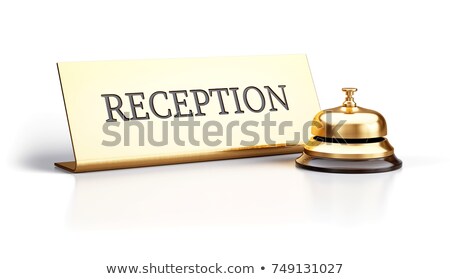Stockfoto: Hotel Bell With Blank Sign