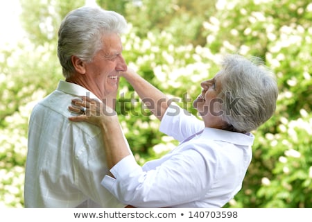 Zdjęcia stock: Mature Couple Dancing In Forest
