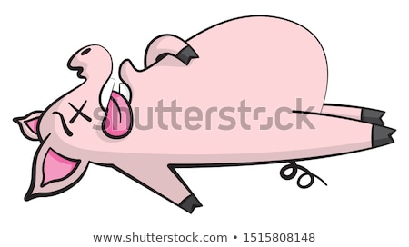 ストックフォト: Dead Pig Farm Animal Is Dead Corpse Of Swine