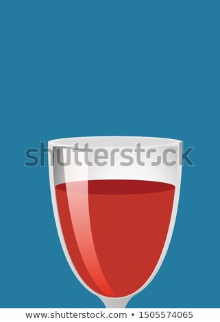 Foto stock: Lets Have Drink Poster With Wine Cocktail In Glass