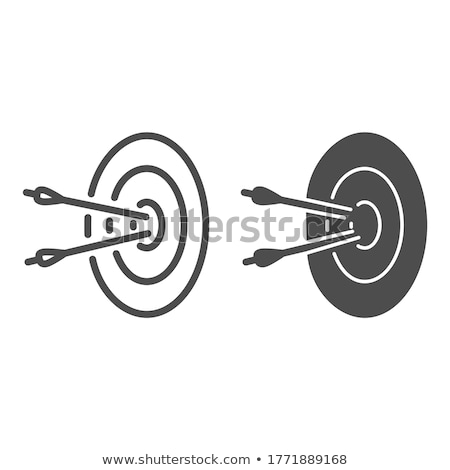 Foto stock: Dartboard With Two Darts In A Bullseye