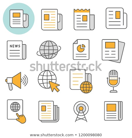 Stock photo: Latest News On Yellow In Flat Design