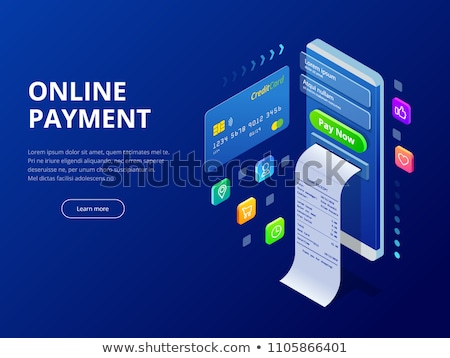 Foto stock: Internet Shopping Online Payments Isometric Concept