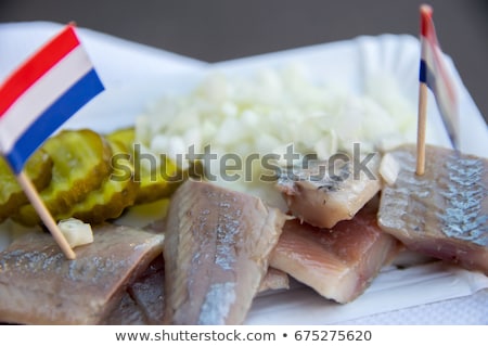 Stock photo: Traditional Dutch Food Herring Fish