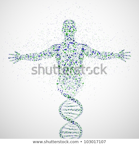 [[stock_photo]]: Dna Genetic Symbol Of Man With Dna Molecule Structure