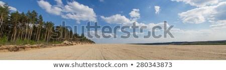 Stock photo: Gravel Pit Into Natural Area