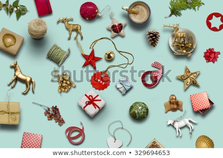 Stok fotoğraf: Variety Of Christmas Decoration Objects