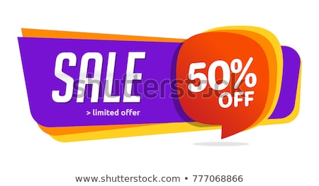Foto stock: Collection Of Tags With The Text 50 Percent