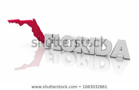 Foto stock: Florida Fl Usa State 3d Red Map